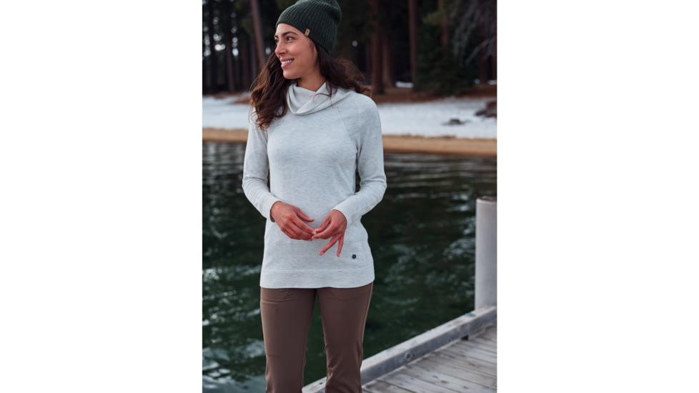 Royal Robbins Westlands Funnel Neck - Womens, Rustic Htr, Large, Y617018226L