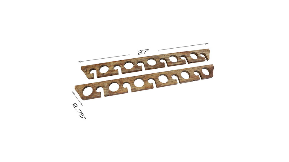 Rush Creek Creations 11 Rod Fishing Holder, American Cherry, 27 x 3 x 1, 38-3026