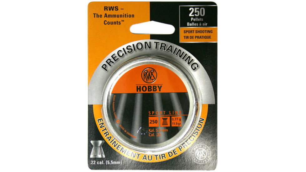 RWS Hobby Sport Line .22 Pellets, 200 Ct, 2317401