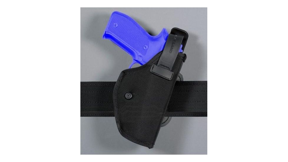Safariland 4072 Heavy Duty ''Hi-Ride'' Holster - Plain Black, Right Hand 4072-383-41