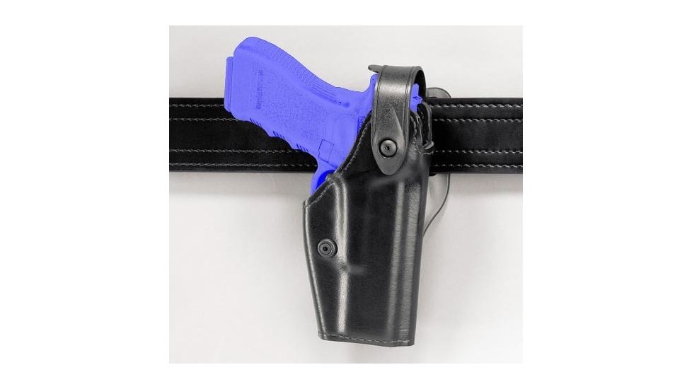 Safariland 6280 Level II Retention, Mid-Ride Holster - Hi Gloss Black, Left Hand 6280-1376-92