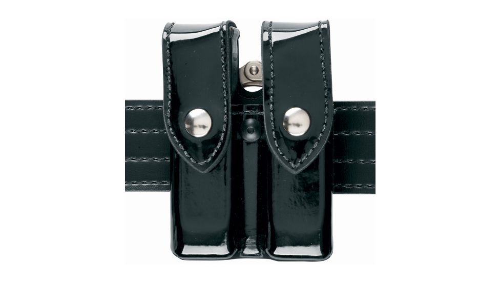 Safariland 72 Mag/Cuff Pouch, Top Flap - Hi Gloss Black, Ambidextrous 72-83-9