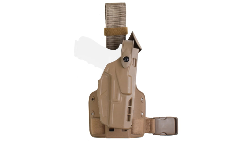 Safariland 7304-SP10 7TS ALS/SLS Single Strap Tactical Holster, Left Hand, FDE, 7304-450-552-SP10