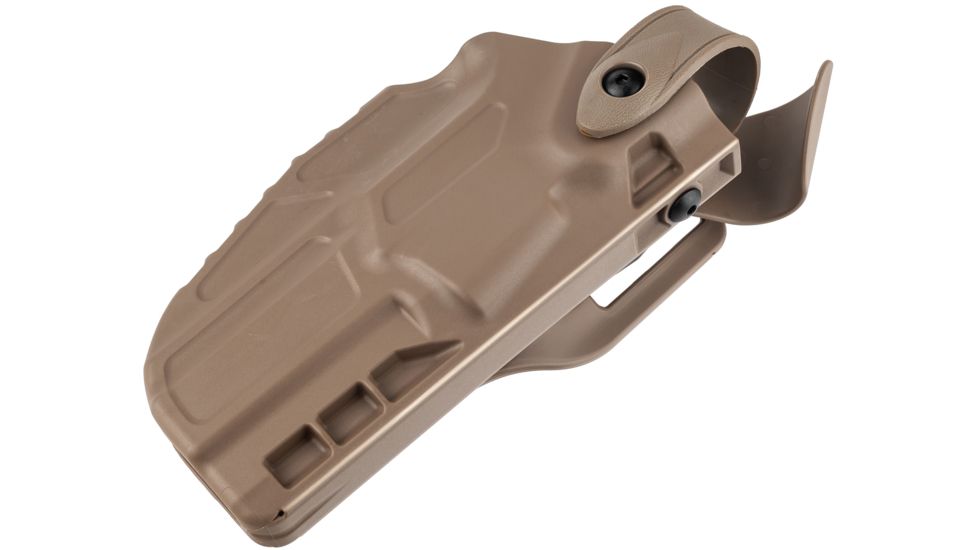 Safariland 7360 7TS ALS/SLS Mid-Ride Level III Retention Duty Holster, Beretta 92, Right, Plain FDE Brown, 7360-73-551