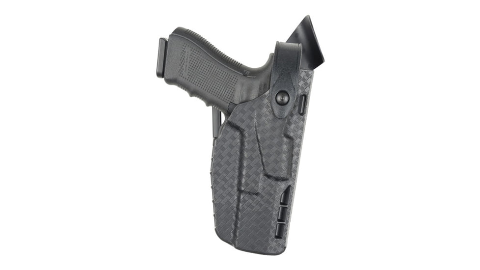 Safariland 7360 7TS ALS/SLS Mid-Ride Level III Retention Duty Holster, Taurus PT100, Left, Plain Black, 7360-175-412