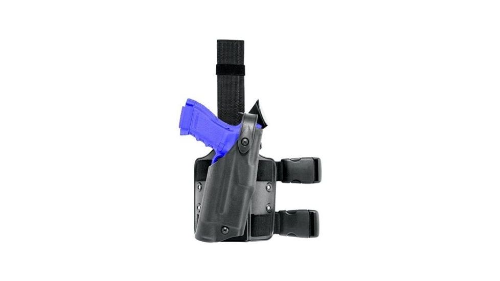 Safariland ALS Tactical Holster, Right Hand, STX Tactical Black Leg Shroud Single Strap 6304-79-131-SP10