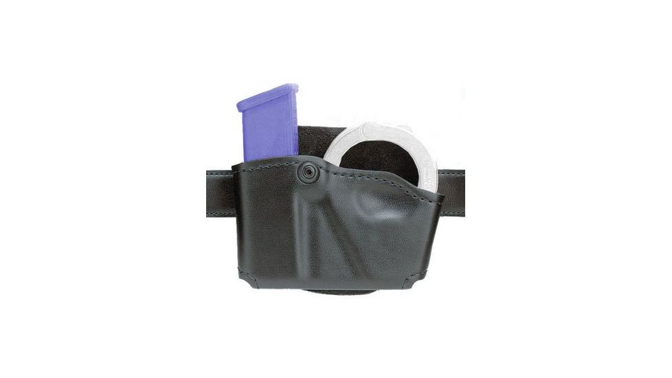 Safariland 573 Concealment Magazine Holder, Paddle, Single w/Cuff Pouch - STX Tactical Black, Ambidextrous 573-53-131