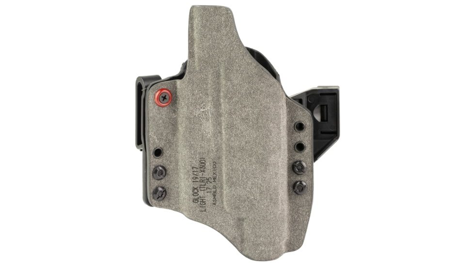 Safariland Incog X Glock 19/17 IWB Holster, Large Weapon Mounted Light, Right, Suede, Concealment, Gray, INCOG-0-835-A-2-CX1-61