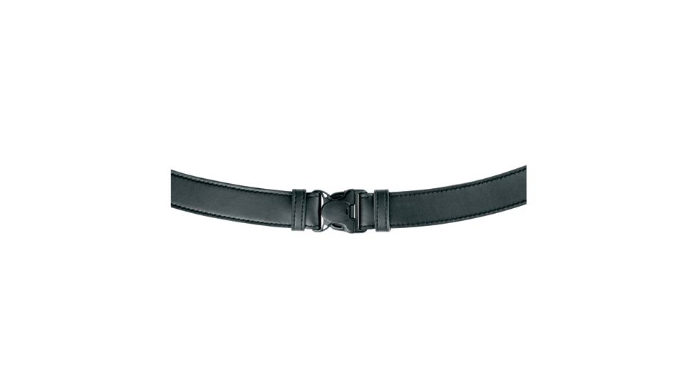 Safariland Leather/Laminate Belt W/ 3X Buckle, Contour Fit, 2" (50mm) - Hi Gloss Black