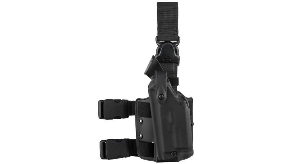 Safariland Model 6005 SLS Drop-Leg Holster, Glock 17/22/31 w/ITI M3 Light, Left Hand, Plain Black, 6005-832-122