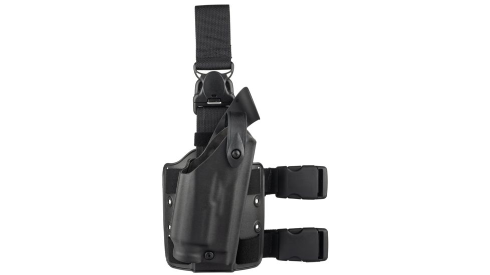 Safariland Model 6005 SLS Drop-Leg Holster, Glock 17/22/31 w/ITI M6 Light, Right Hand, Plain Black, 6005-8321-121