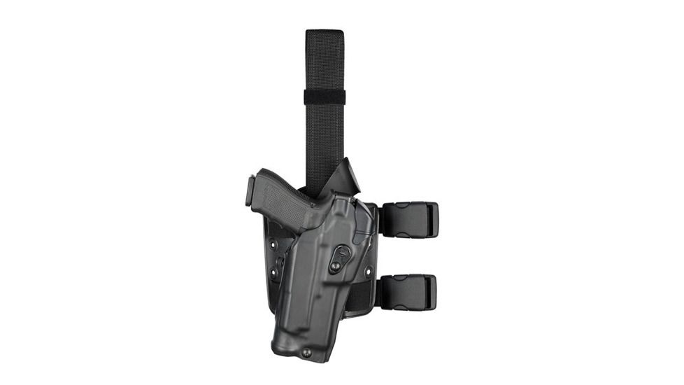 Safariland Model 6354RDS ALS Drop Leg Holster, Smith &amp; Wesson M&amp;P 9/40, Surefire X300U, Right, Tactical, Black, 6354RDS-2192-131