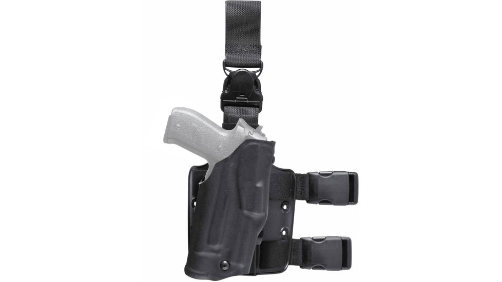 Safariland Model 6355 ALS Drop-Leg Holster, Glock 17/22/31 w/ITI M3 Light, Right Hand, STX Plain Black, 6355-832-411