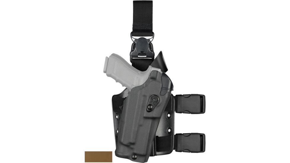 Safariland Model 6355 ALS Drop-Leg Holster, Glock 17/22/31 w/ITI M3 Light, Right Hand, STX Coyote Brown, 6355-832-761