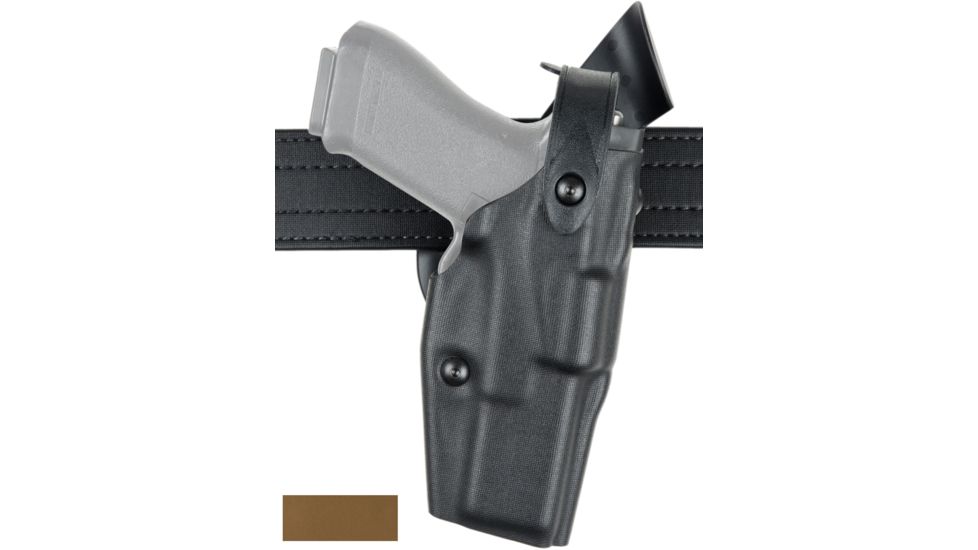 Safariland 6360 ALS/SLS Mid-Ride LVL III Duty Holster, Glock 19 Gen 3/Gen 4, Right, 2.25 in, Tactical Coyote Brown, 6360-283-761
