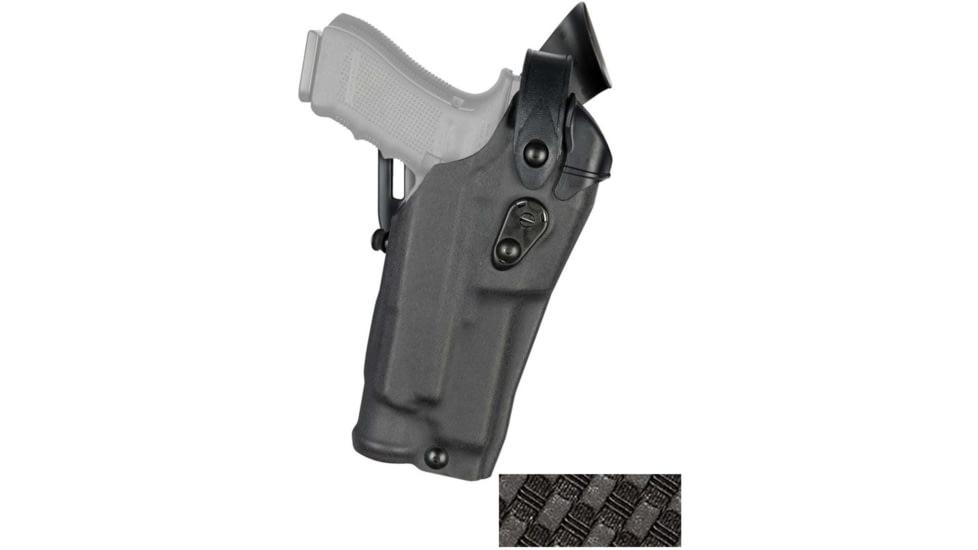 Safariland Model 6360RDS ALS/SLS Mid-Ride Level III Duty Holster, FN 509, SureFire X300U, Left, Basket Weave Black, 6360RDS-2702-482