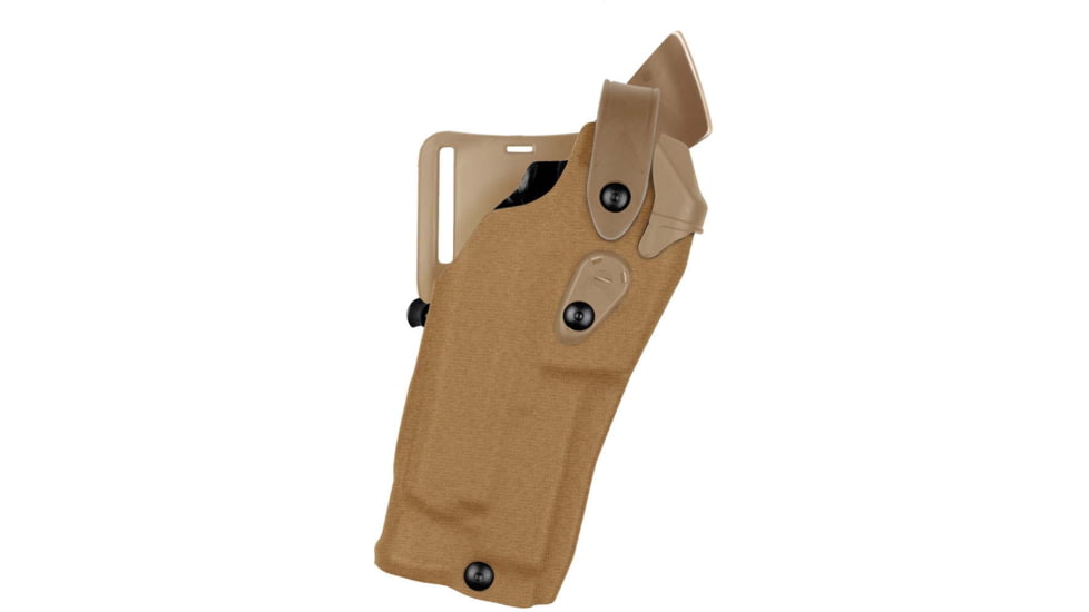 Safariland Model 6360RDS ALS/SLS Mid-Ride Level III Duty Holster, Glock 17/22, Insight Technology M6, Left, Cordura Coyote, 6360RDS-8321-742