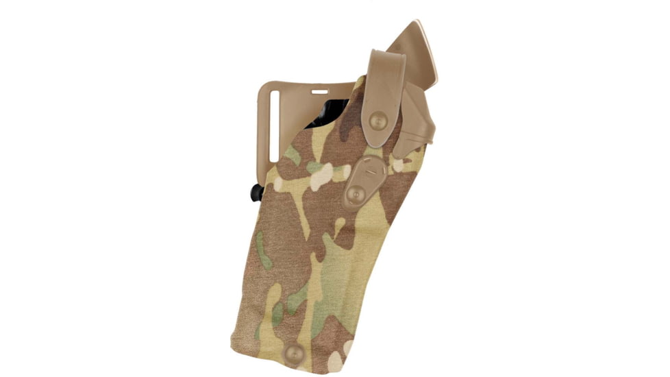 Safariland 6360RDS ALS/SLS Mid-Ride Level III Retention Duty OWB Belt Holster, Glock 34 MOS w/SureFire X400U, Left, MultiCam, Cordura, 6360RDS-68314-702