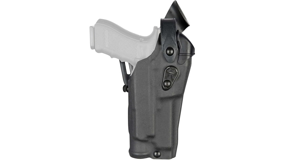 Safariland Model 6360RDS ALS/SLS Mid-Ride Level III Duty Holster, FN 509, SureFire X300U, Left, Plain Black, 6360RDS-2702-412