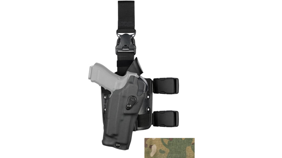 Safariland Model 6385rds Als Omv Tactical Holster W/ Quick Release Leg Strap - 6385RDS-2832-701