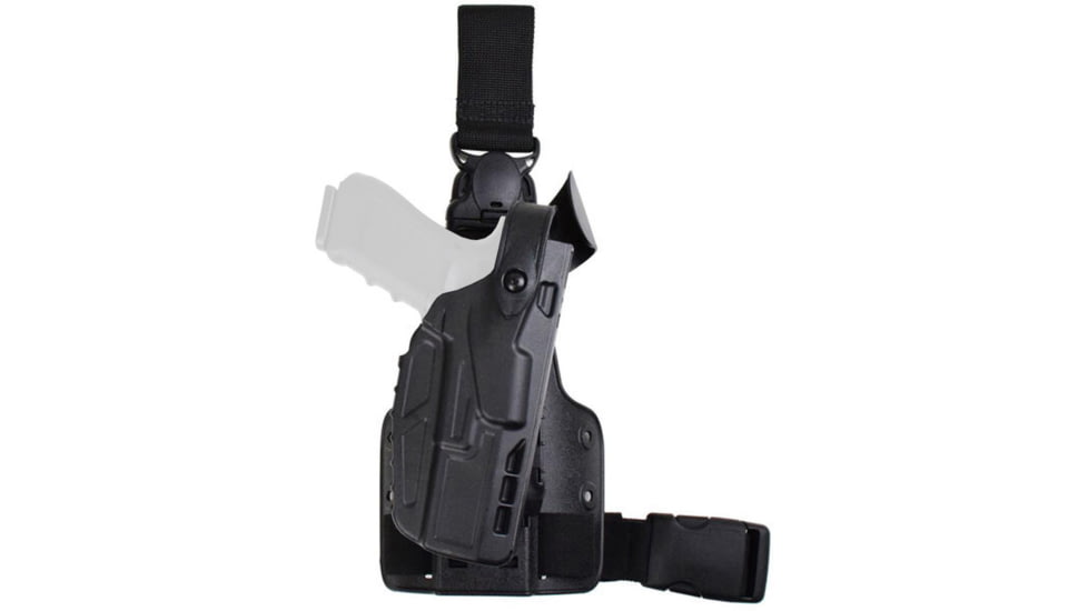 Safariland Model 7004-sp10 7ts Sls Single Strap Tactical Holster, Glock 19, Black - 7004-2835-411-SP10