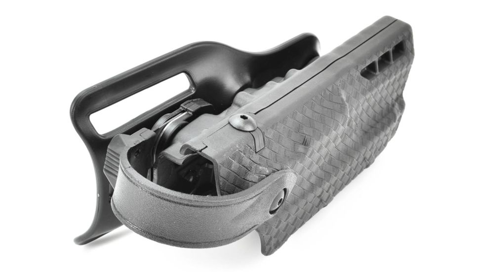 Safariland Model 7280 7TS SLS Mid-Ride Level-II Duty Holster, Glock 19/23/32, Right Hand, STX Basket Weave Black, 7280-283-481
