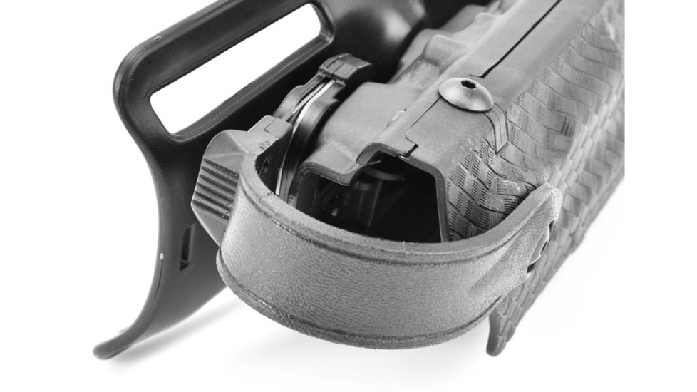 Safariland Model 7280 7TS SLS Mid-Ride Level-II Duty Holster, Glock 19/23/32, Right Hand, STX Basket Weave Black, 7280-283-481