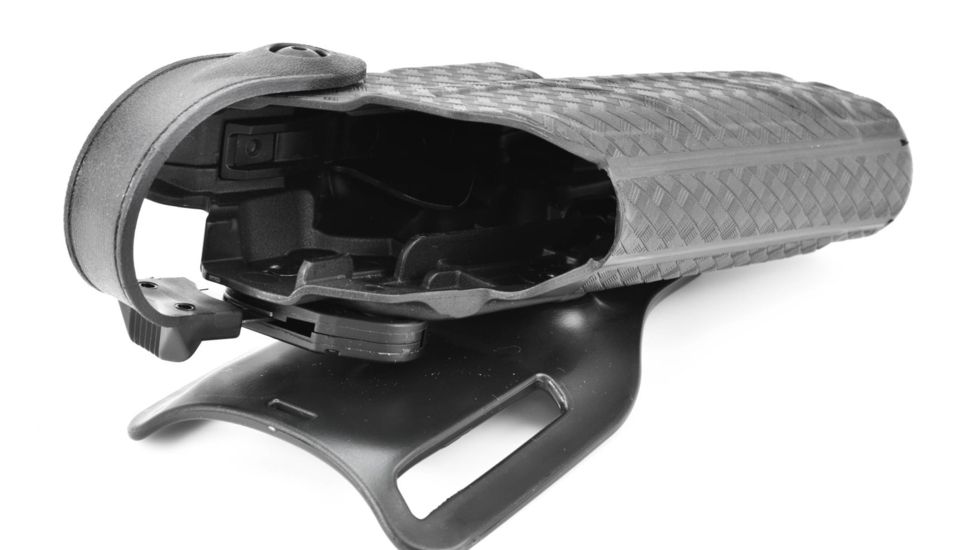 Safariland Model 7280 7TS SLS Mid-Ride Level-II Duty Holster, Glock 19/23/32, Right Hand, STX Basket Weave Black, 7280-283-481