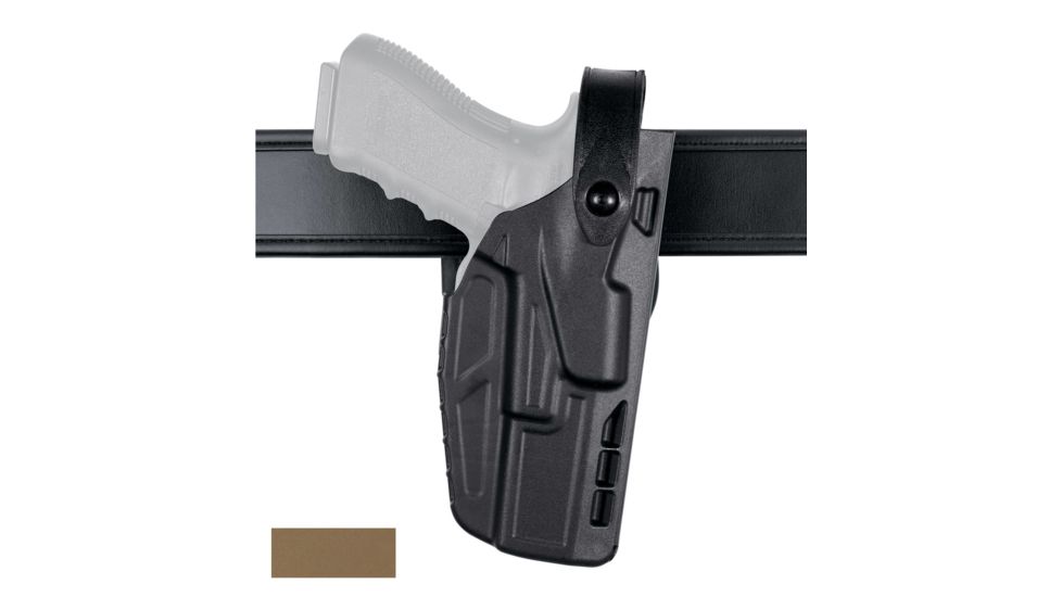 Safariland Model 7280 7TS SLS Mid-Ride Level-II Duty Holster, Glock 20/21 w/ITI M3 Light, Left Hand, STX Flat Dark Earth, 7280-3832-552