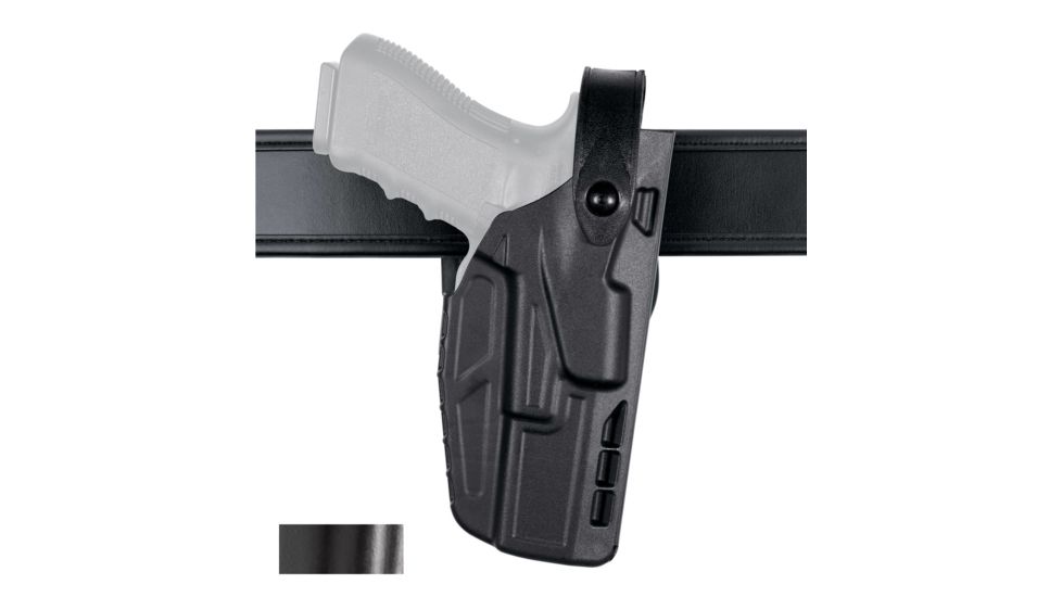 Safariland Model 7280 7TS SLS Mid-Ride Level-II Duty Holster, Glock 20/21 w/ITI M3 Light, Left Hand, STX Hi-Gloss Black, 7280-3832-492