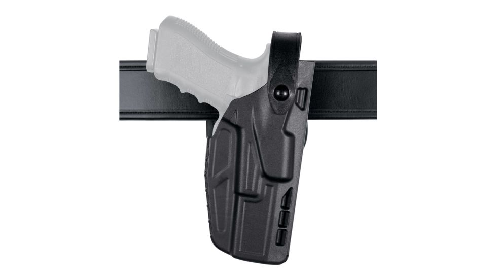 Safariland Model 7280 7TS SLS Mid-Ride Level-II Duty Holster, Glock 19/23/32, Left Hand, STX Plain Black, 7280-283-412