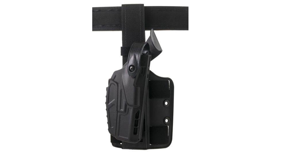 Safariland 7304 7TS ALS/SLS Level III Retention Tactical Holsters, Glock 17/Glock 22, Standard Double Strap Leg Shroud, Right Hand, Black, 7304-835-411