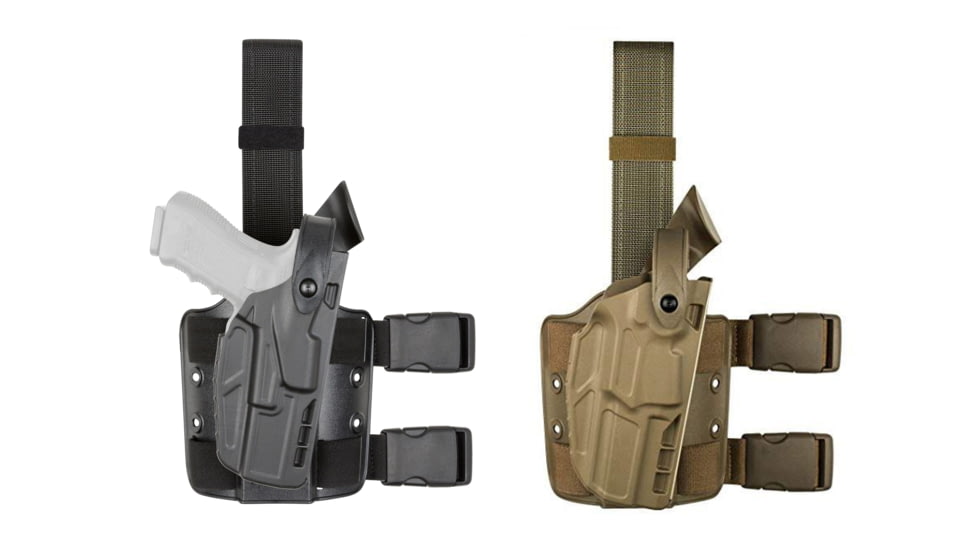 Safariland Model 7304 7TS ALS/SLS Drop-Leg Glock Holsters, Black, Flat Dark Earth