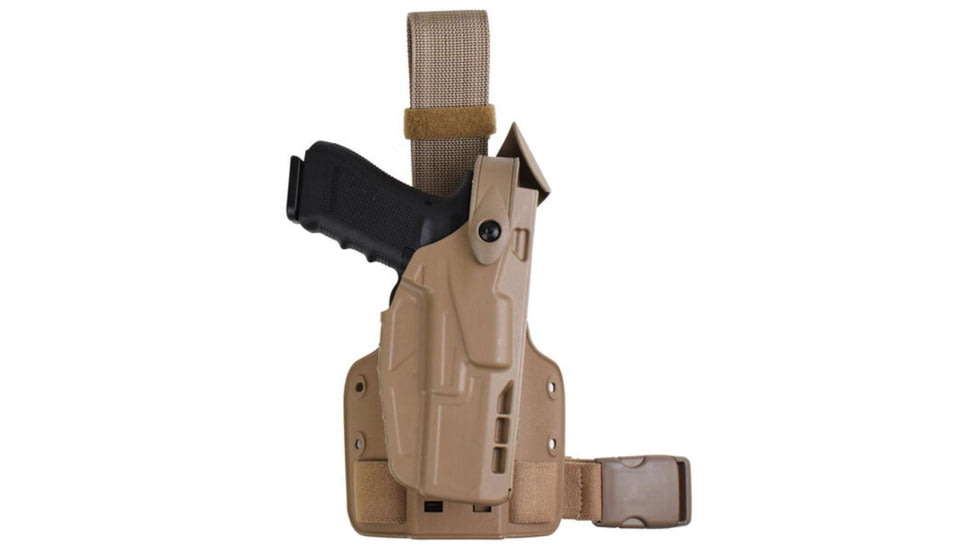 Safariland Model 7304-SP10 7TS ALS/SLS Tactical Holster, Left Hand, STX Plain, Black, 7304-28327-412-SP10