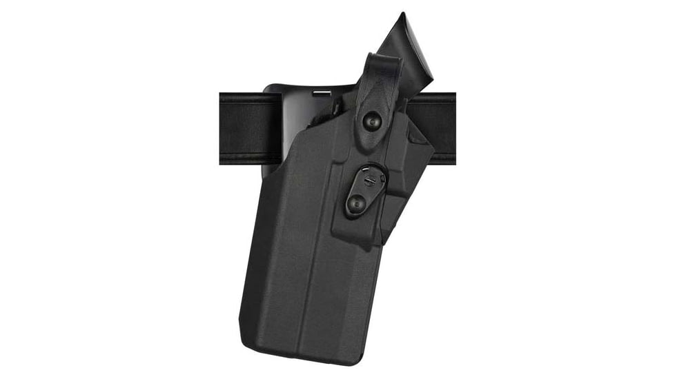 Safariland 7360 7TS ALS/SLS Mid-Ride Level III Retention OWB Duty Holster, Smith &amp; Wesson M&amp;P 45, Left, Plain, Black, 1202181