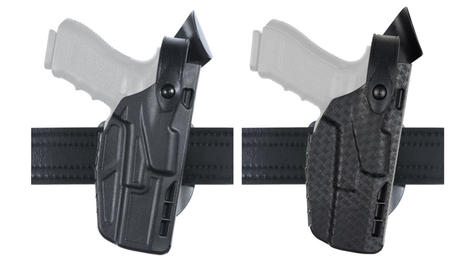 Safariland Model 7362 7TS ALS Hi-Ride Level-III Duty Glock Holster, Plain, Basket Weave
