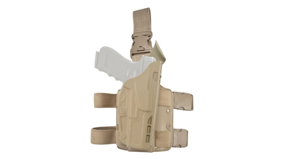 Safariland Model 7385 7TS ALS/OMV Drop-Leg Holster, Glock 26/27/33, Right Hand, STX Flat Dark Earth, 7385-183-551