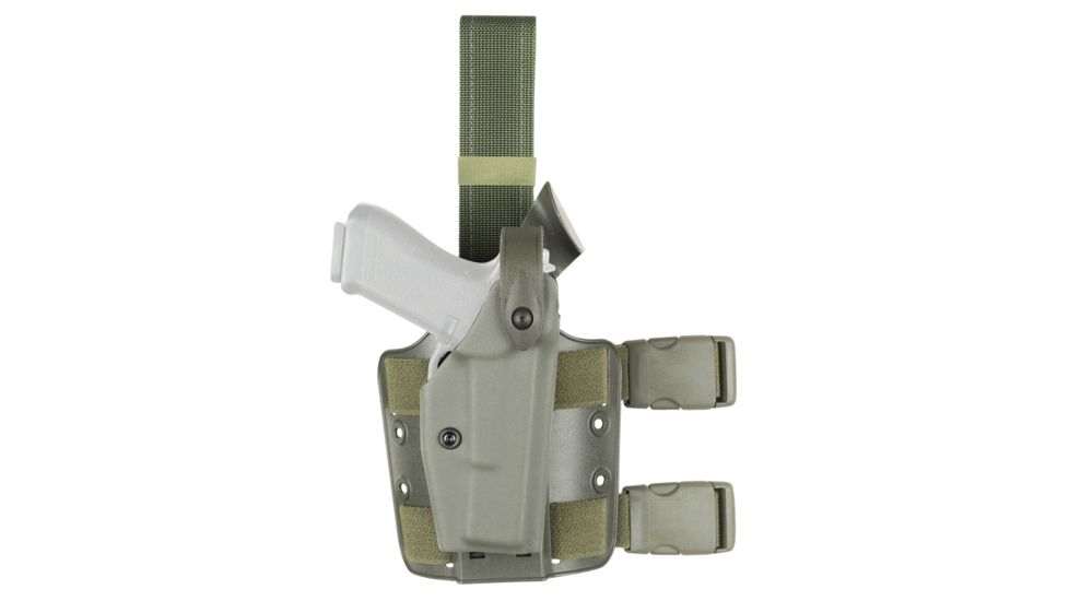 Safariland 6004 SLS Tactical Holster w/Dbl Leg Straps, H&amp;K USP 45 Lem D.A.O. w/SF X200, OD Green, Right Hand, 6004-1930-561