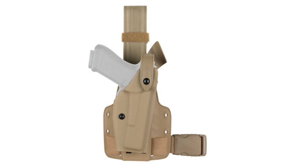 Safariland SLS Tactical Holster Right Hand STX FDE Brown Leg Shroud Single Strap 6004-51921-551-SP10