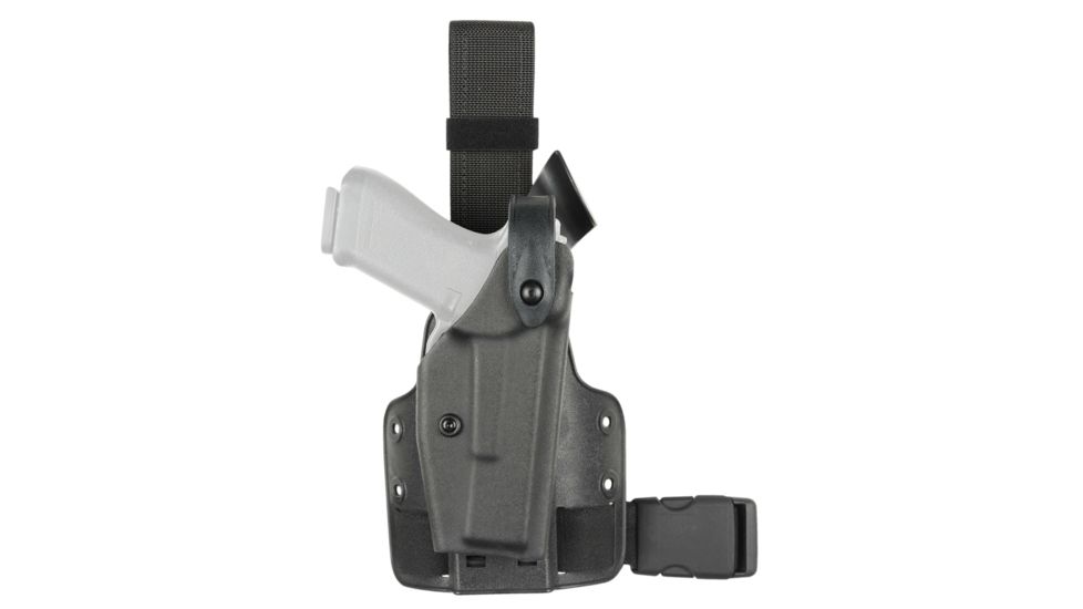 Safariland SLS Tactical Holster, Right Hand, STX Tactical Black Leg Shroud Single Strap 6004-93-121-SP10