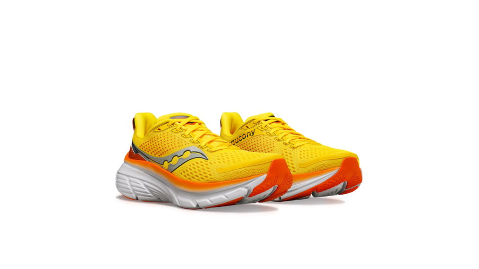 Saucony Guide 17 Shoes - Mens, Pepper/Canary, 9.5, Medium, S20936-116-700-M-9.5