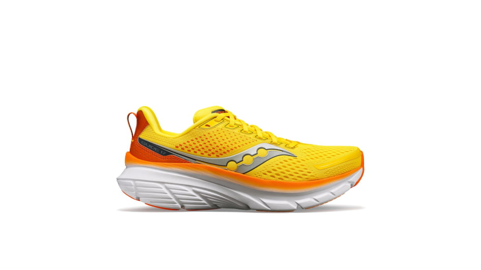 Saucony Guide 17 Shoes - Mens, Pepper/Canary, 9.5, Medium, S20936-116-700-M-9.5