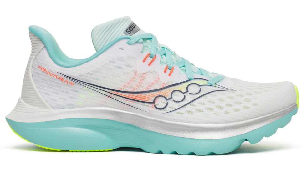 Saucony Kinvara 16, White/Aqua, 9.5, S11020-130-9.5