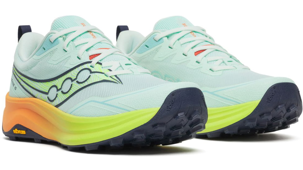Saucony Peregrine 16, Aqua/Citron, 10, S11066-130-10