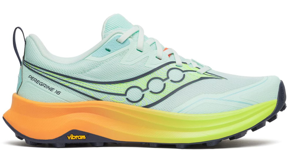 Saucony Peregrine 16, Aqua/Citron, 10, S11066-130-10