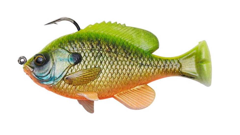 Savage Gear Pulse Tail Bluegill RTF Soft Bait, Pack of 1, 3in, Chartreuse Gill, 1586277