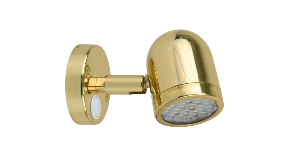 Scandvik 154 Lumens LED Brass Reading Light, 10-30V, 19052P