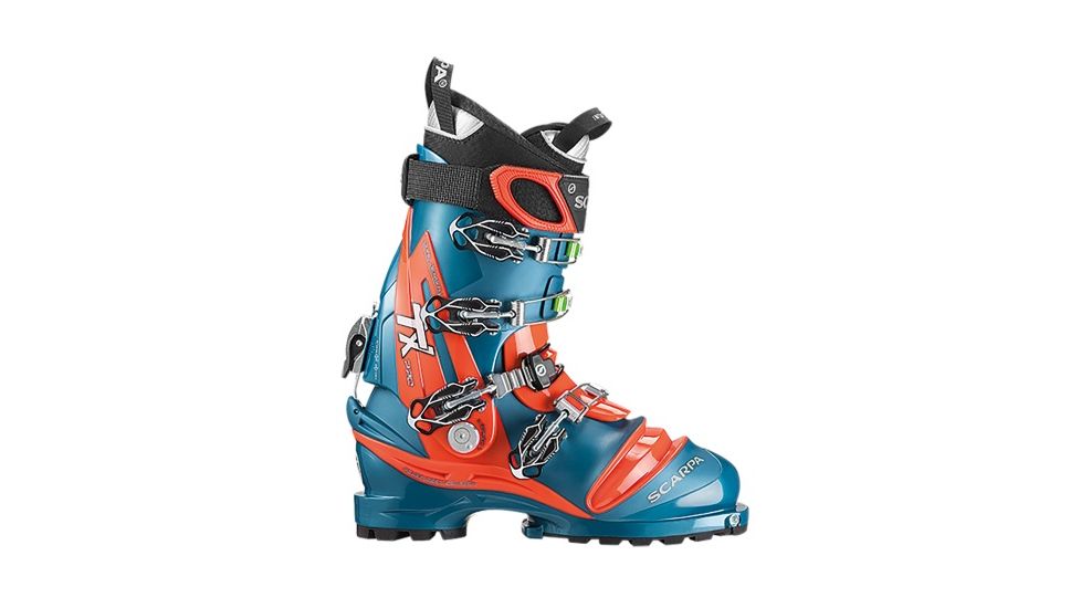 Scarpa TX Pro Men's Alpine Touring Boot, Lyons Blue/Red Orange, 12203/500.5-LbluRorg