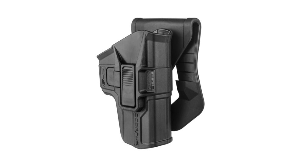 Scorpus Level 2 Retention OWB Belt/Paddle Holster, Glock 17/19/22/23/26/27/31/32/33/34/35/41, Ambidextrous Hand, Black, SC-G9RB