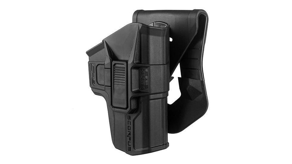 Scorpus Level 2 Retention Swivel OWB Belt/Paddle Holster, Glock 17/19/22/23/26/27/31/32/33/34/35/41, Ambidextrous Hand, Black, SC-G9SRB